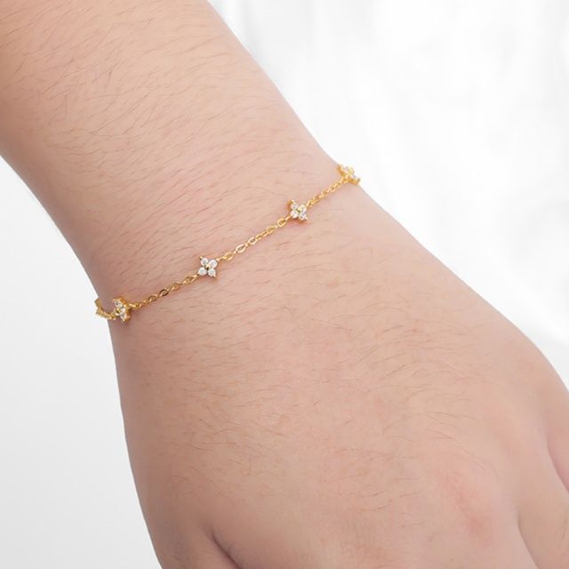 ゴールドアクセサリー ブレスレット 星の輝きブレスレット
