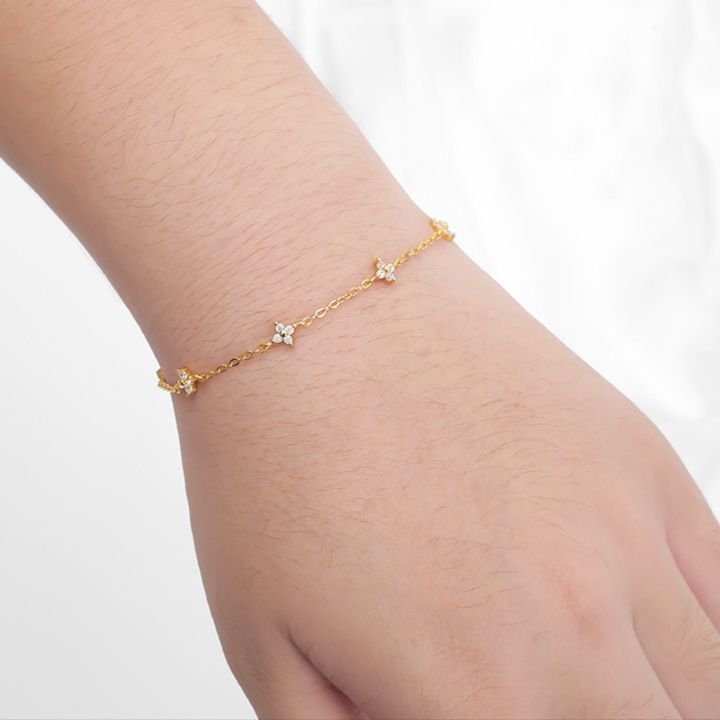 ゴールドアクセサリー ブレスレット 星の輝きブレスレット