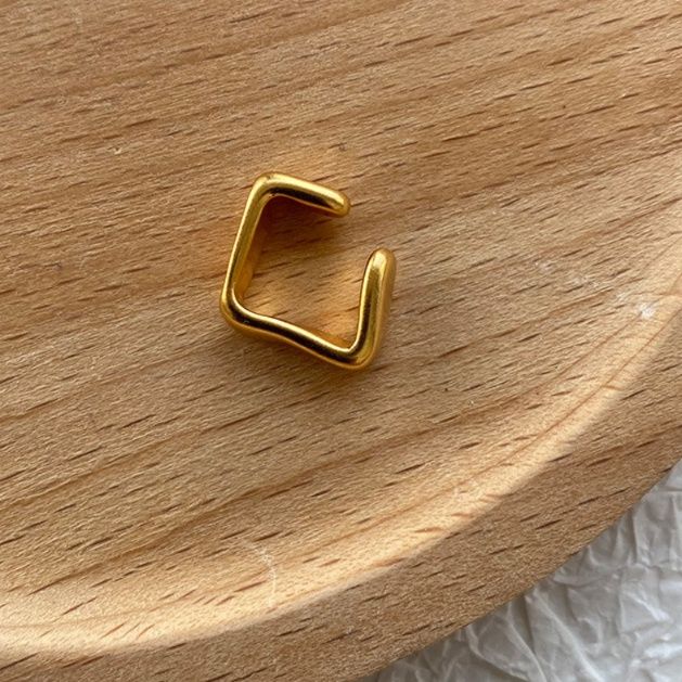 ゴールドアクセサリー イヤーカフ シンプル幾何学イヤーカフ