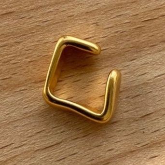 ゴールドアクセサリー イヤーカフ シンプル幾何学イヤーカフ