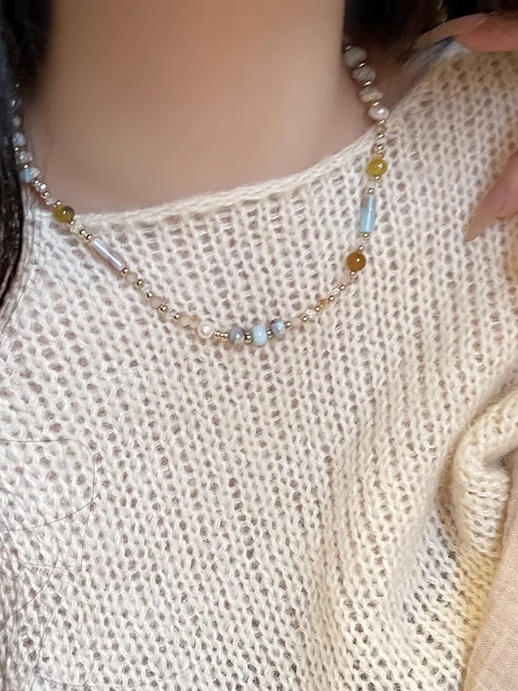 ゴールドアクセサリー レディース 真珠 シンプル ネックレス