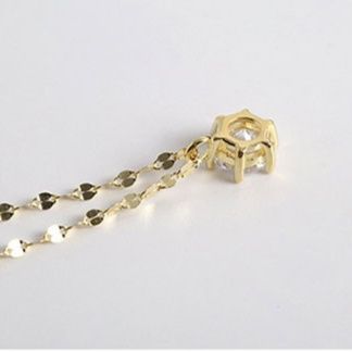 ゴールドアクセサリー 宝石煌めきゴールドネックレス