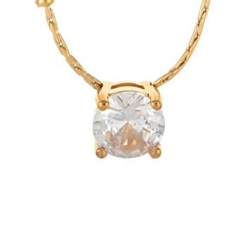 ゴールドアクセサリー 宝石の華奢チェーンネックレス