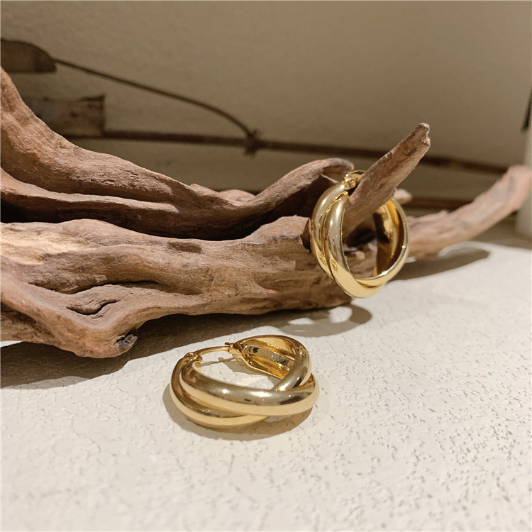 ゴールドアクセサリー ピアス レディース フープピアス