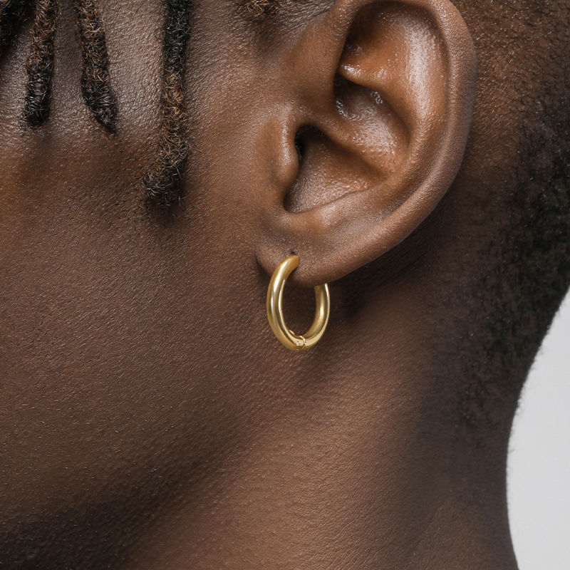 ゴールドアクセサリー ピアス フープピアス 男女通用 シンプル
