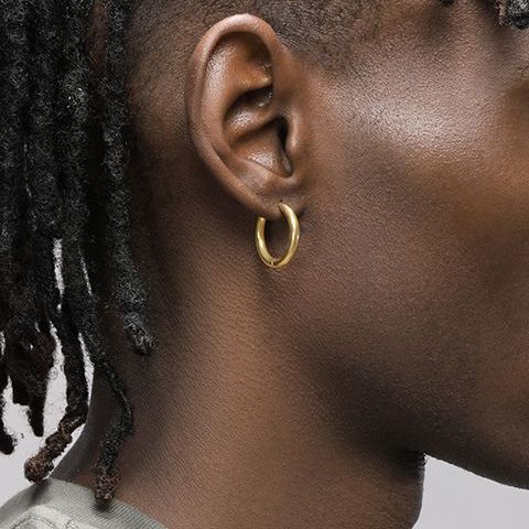 ゴールドアクセサリー ピアス フープピアス 男女通用 シンプル