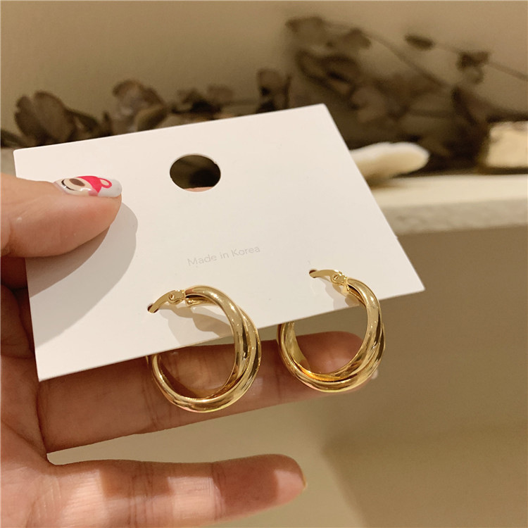 ゴールドアクセサリー ピアス レディース フープピアス