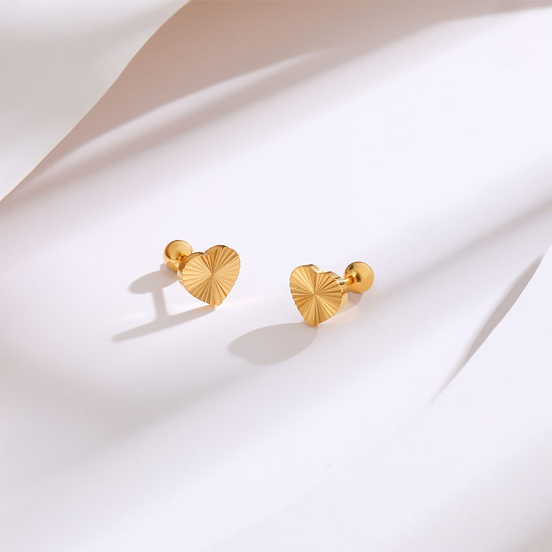 ゴールドアクセサリー レディース ピアス ハート シンプル