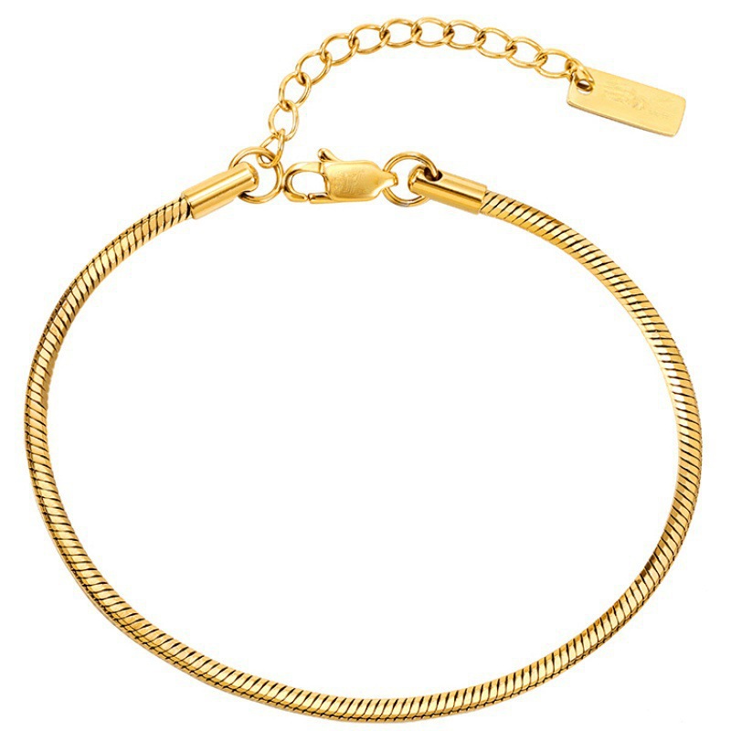 ゴールドアクセサリー 極細螺旋模様上品重ね着けブレスレット