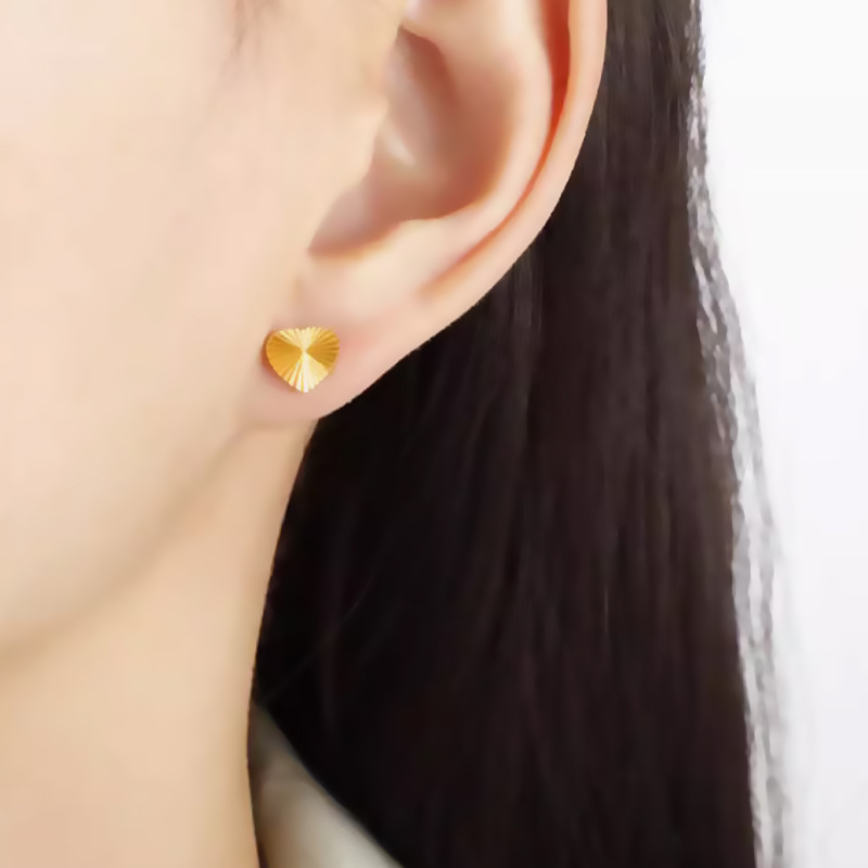 ゴールドアクセサリー レディース ピアス ハート シンプル