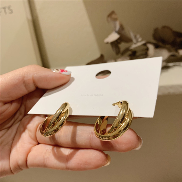 ゴールドアクセサリー ピアス レディース フープピアス