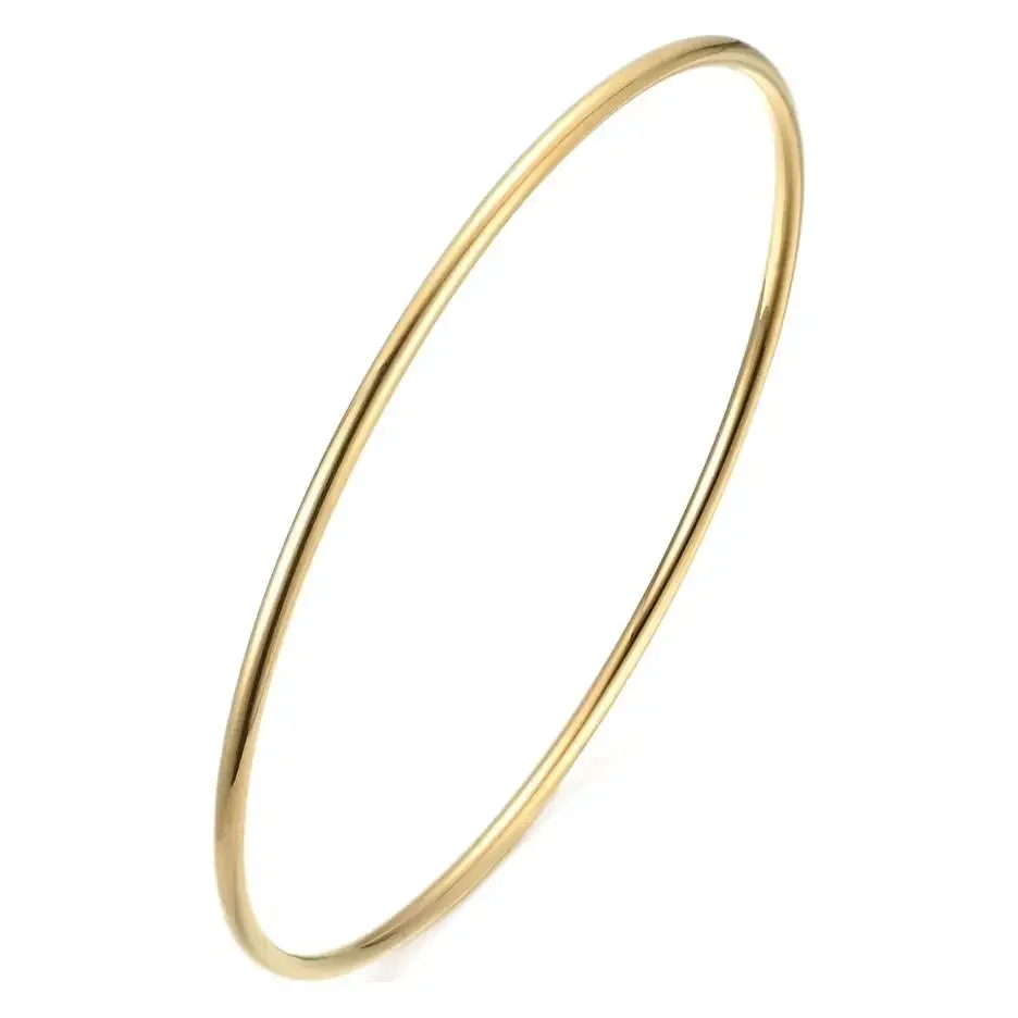 ゴールドアクセサリー 三重重ね巻き輝き加工バングル