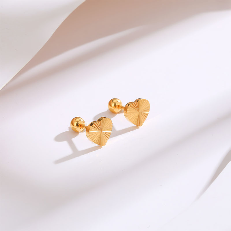 ゴールドアクセサリー レディース ピアス ハート シンプル
