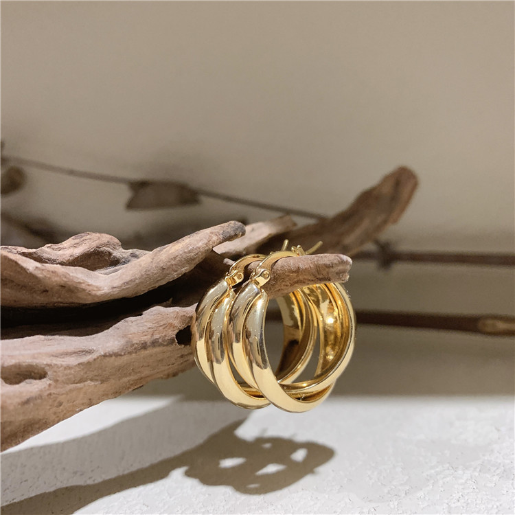 ゴールドアクセサリー ピアス レディース フープピアス