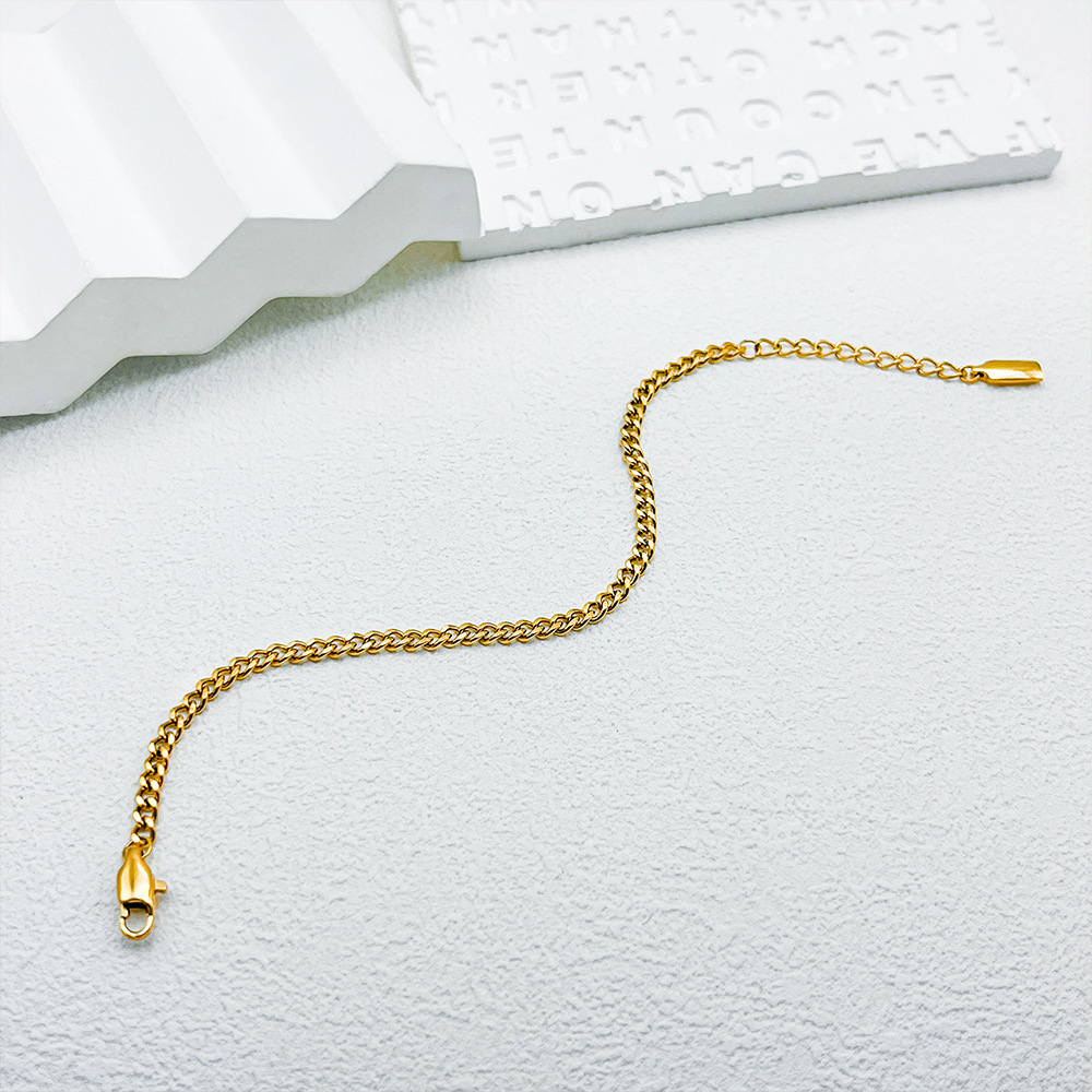 ゴールドアクセサリー 喜平編み細身チェーンブレスレット