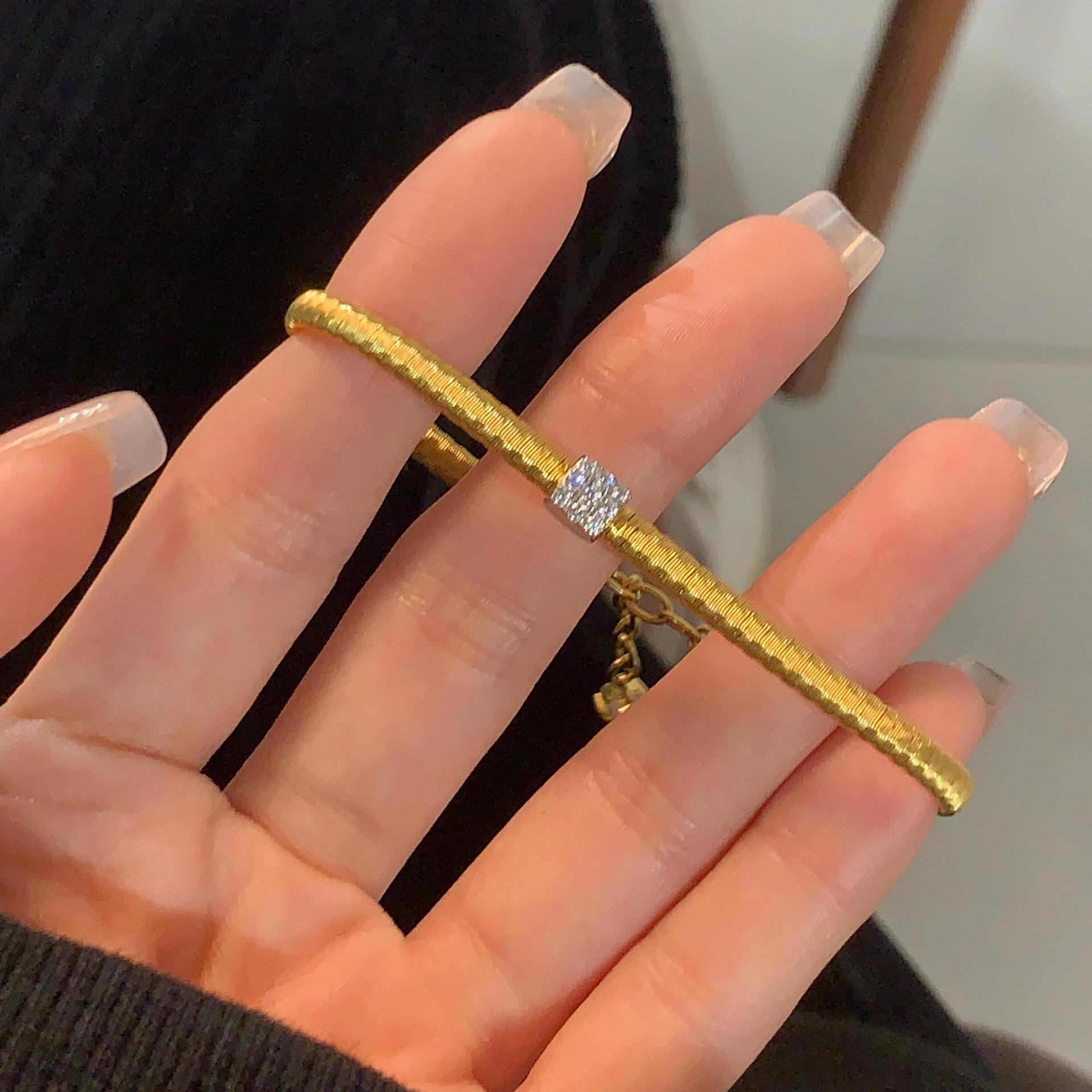 ゴールドアクセサリー レディース 小粒きらめきブレスレット