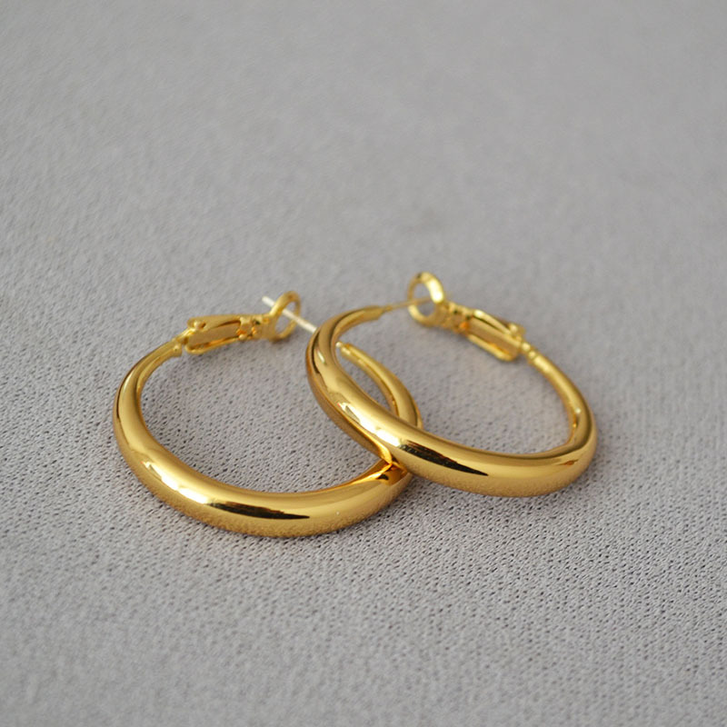 ゴールドアクセサリー ピアス レディース メンズ フープピアス シンプル