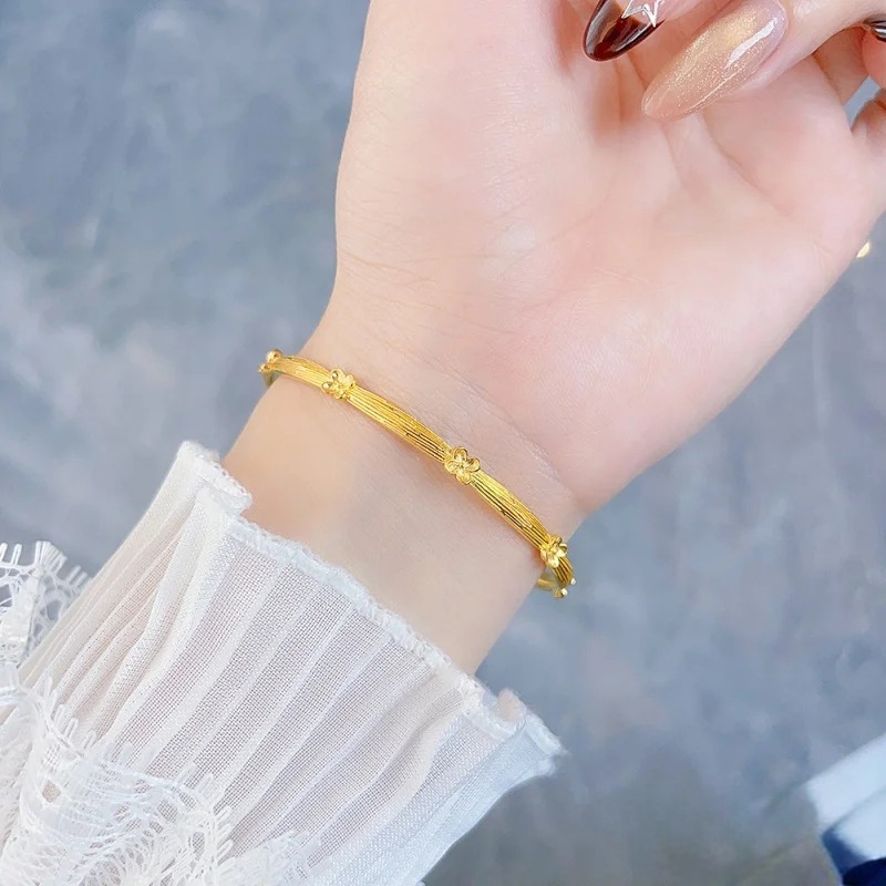 ゴールドアクセサリー ブレスレット アクセサリー 腕輪 シンプル 上品 バングル