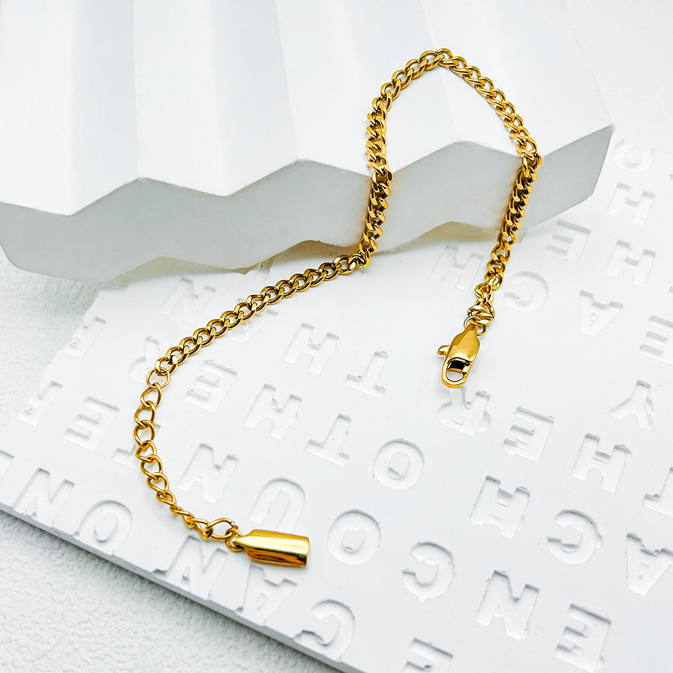 ゴールドアクセサリー 喜平編み細身チェーンブレスレット