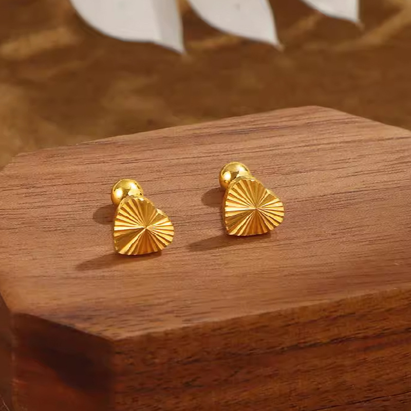 ゴールドアクセサリー レディース ピアス ハート シンプル