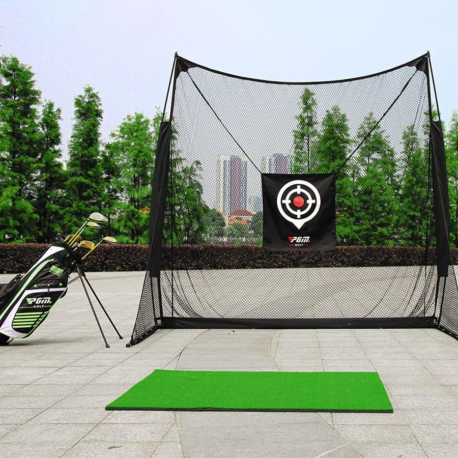 ゴルフ練習器具 大型標的付き折りたたみ式ゴルフ練習ネット