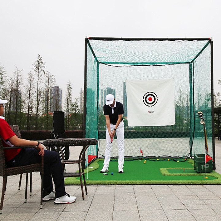 ゴルフ練習器具 屋外用大型打撃練習囲いネット 標的付き