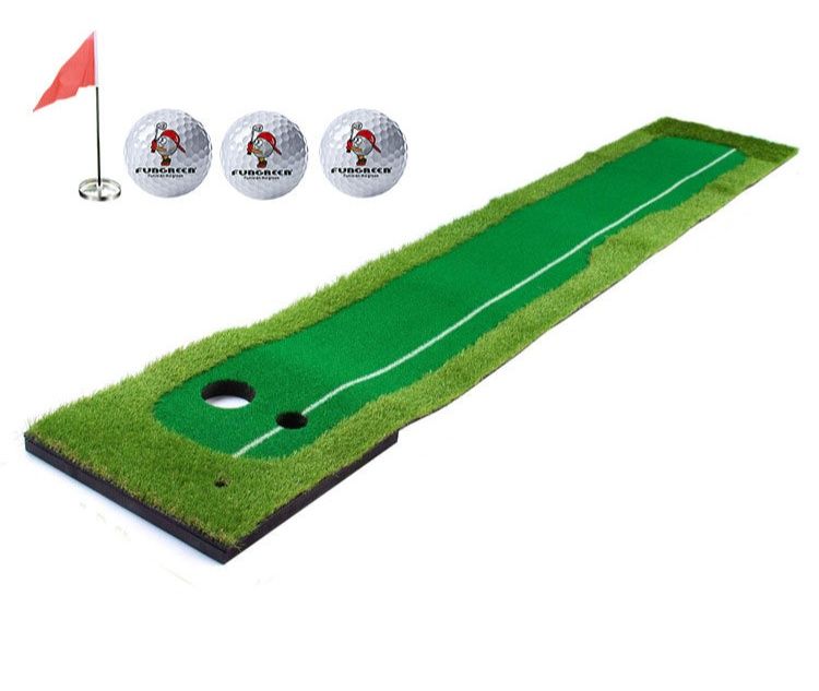 ゴルフ練習器具 室内用本格仕様パター練習マット旗付きセット