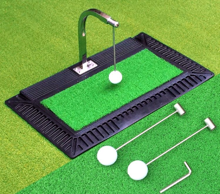 ゴルフ練習器具 立体軌道確認式パター練習マット