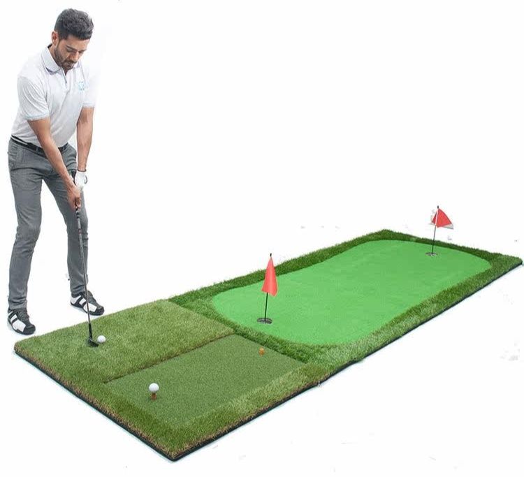 ゴルフ練習器具 室内用本格派傾斜付きパター練習マット