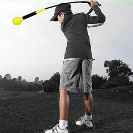ゴルフ練習器具 振り抜き強化ボール付きスイング矯正棒