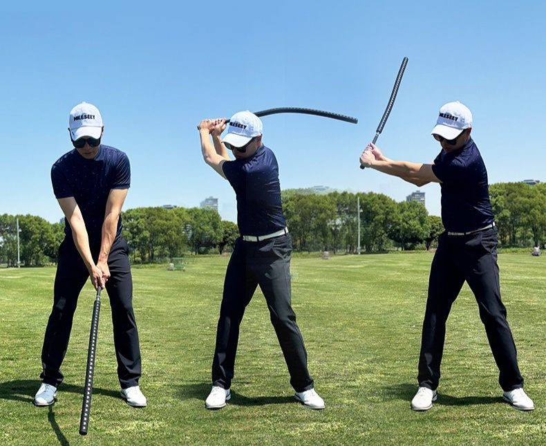 ゴルフ練習器具 柔軟性強化型スイング軌道矯正トレーニング棒