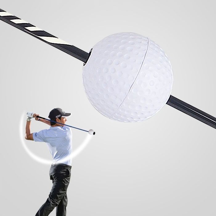 ゴルフ練習器具 軟質球頭付きスイング軌道矯正練習棒