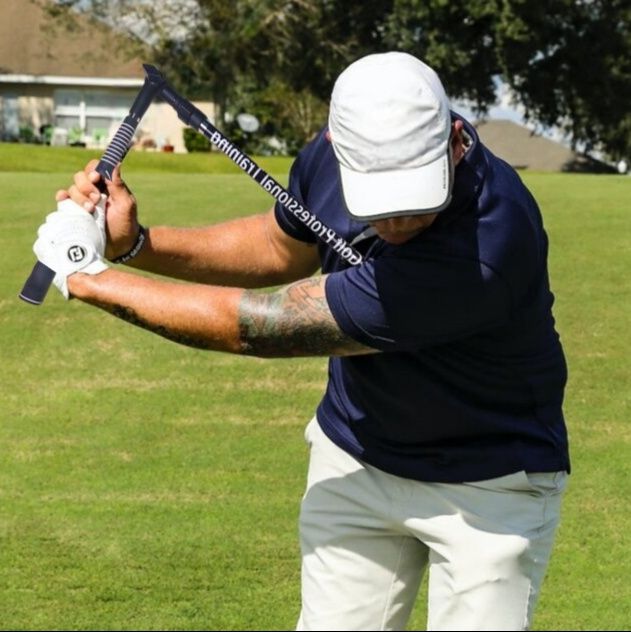 ゴルフ練習器具 腕固定式スイング軌道矯正トレーニング棒