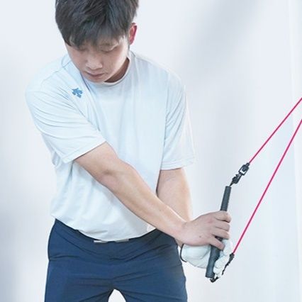ゴルフ練習器具 多機能体幹強化ゴム紐式振り抜き練習棒