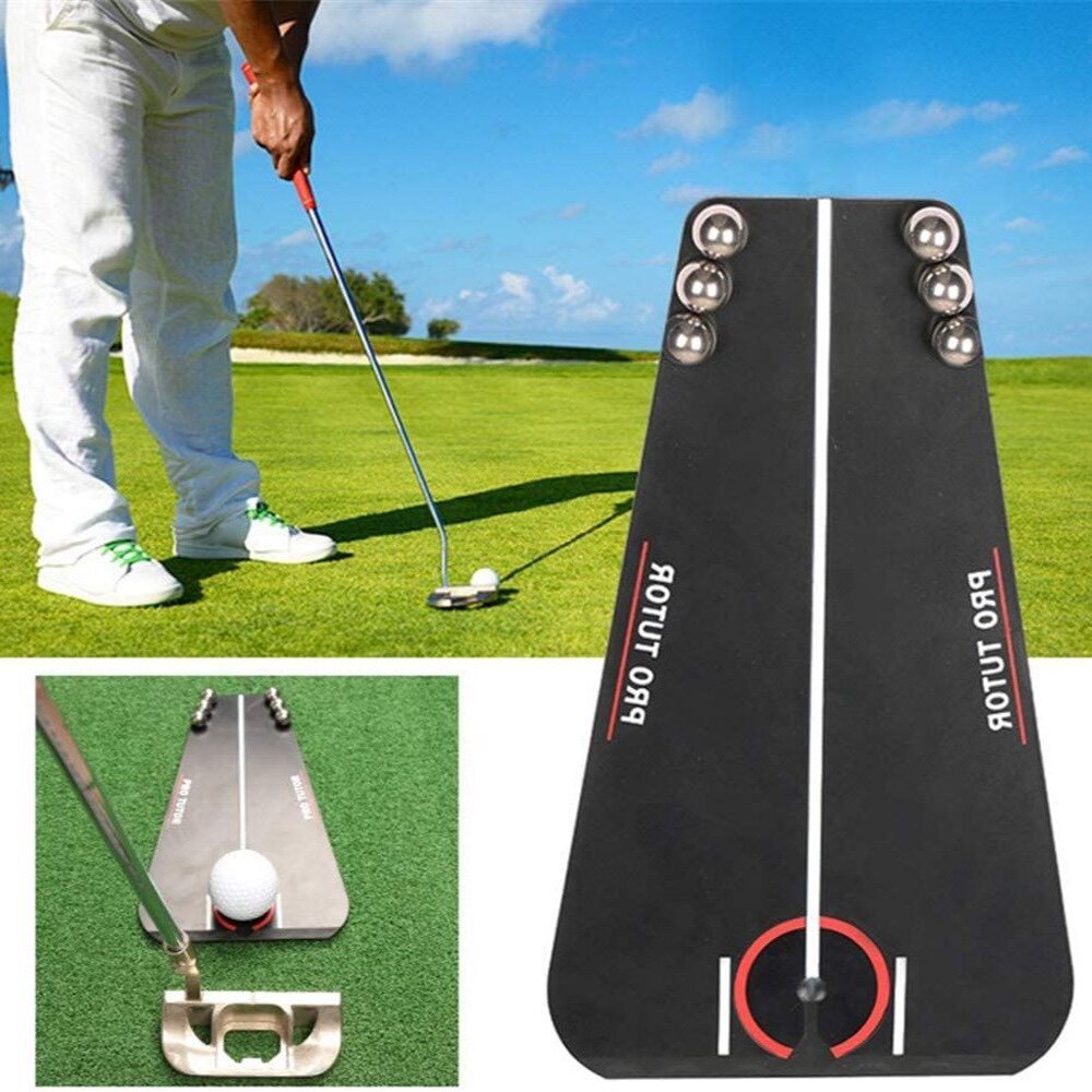 ゴルフ練習器具 真っ直ぐ打てる軌道修正パター練習マット