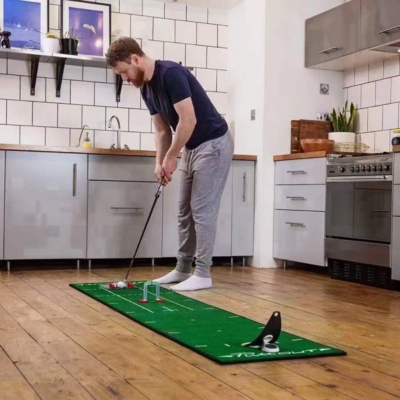 ゴルフ練習器具 室内用パッティング練習マット目標設定器具セット