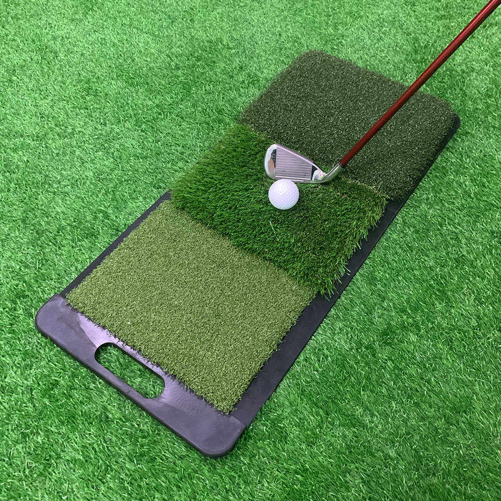 ゴルフ練習器具 三段階 芝質切替式パター練習マット
