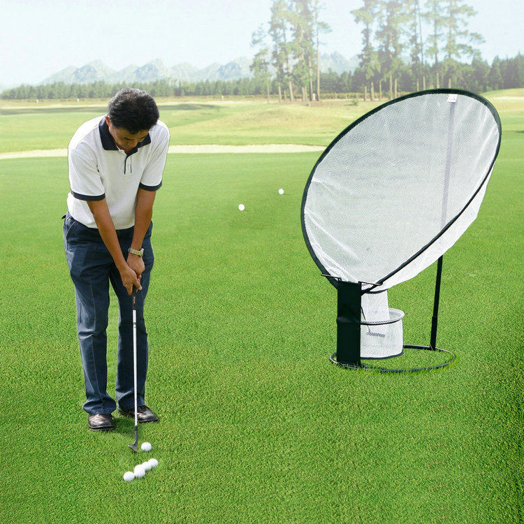 ゴルフ練習器具 折りたたみ式円形ターゲットネット付きアプローチ練習セット
