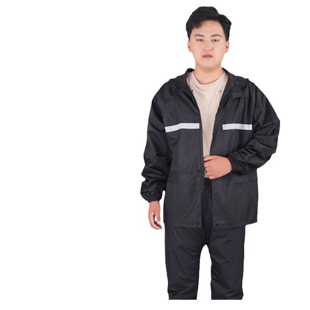 ゴルフ用品 反射ライン付き上下セット防水レインウェア