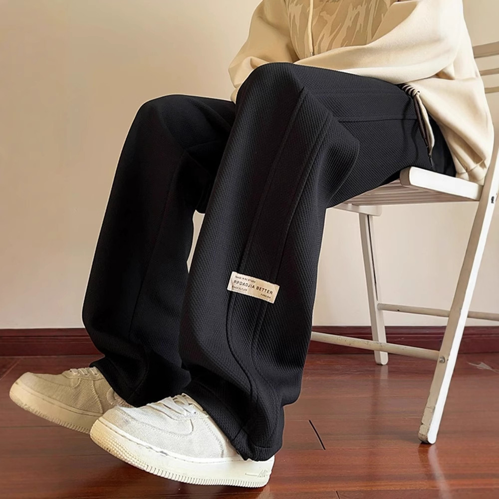ゴルフパンツ ゴルフ用ワッフル素材保温ワイドパンツ