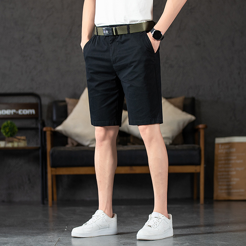 ゴルフパンツ すっきりシルエットの無地ハーフパンツ
