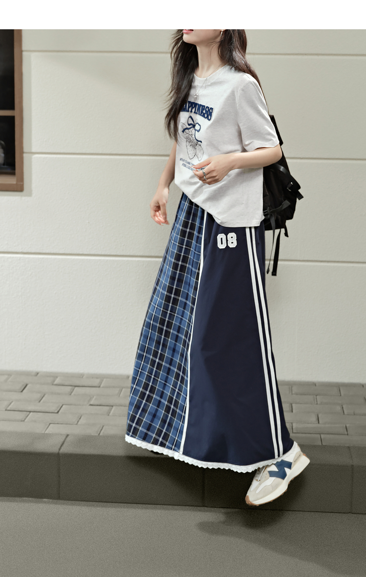 きれいめカジュアル プリーツ切替マキシスカート