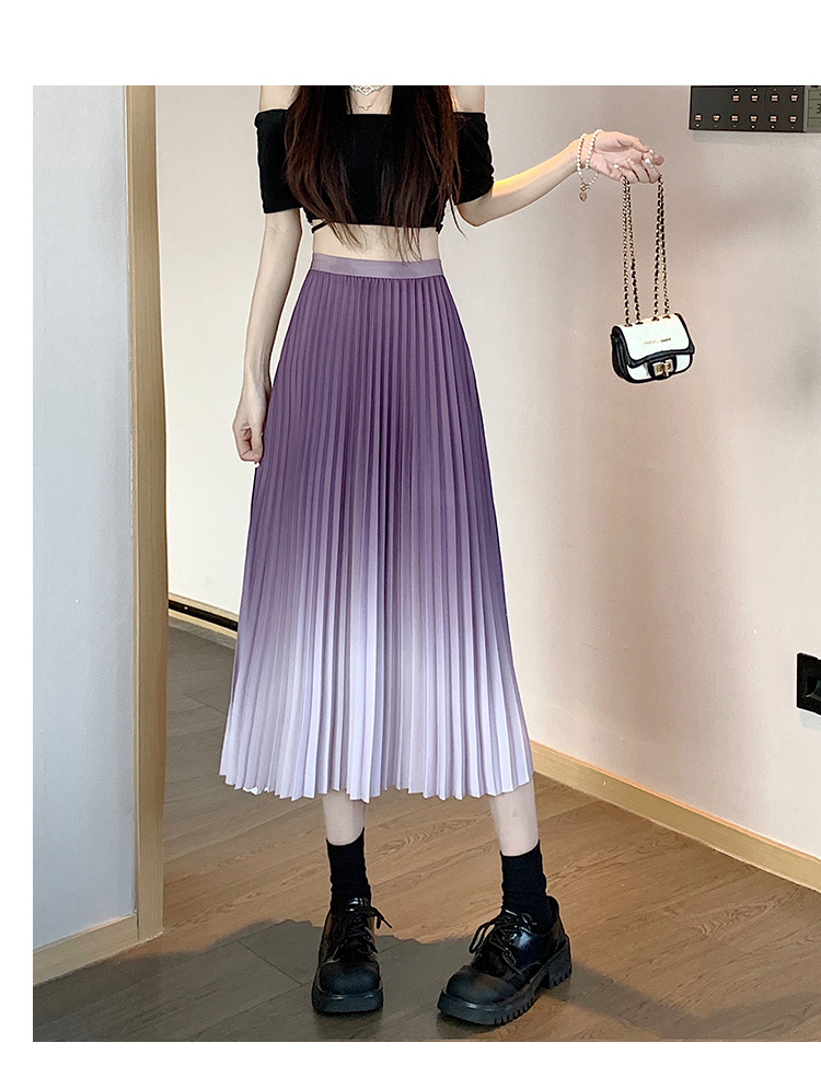 きれいめカジュアル グラデーションプリーツスカート