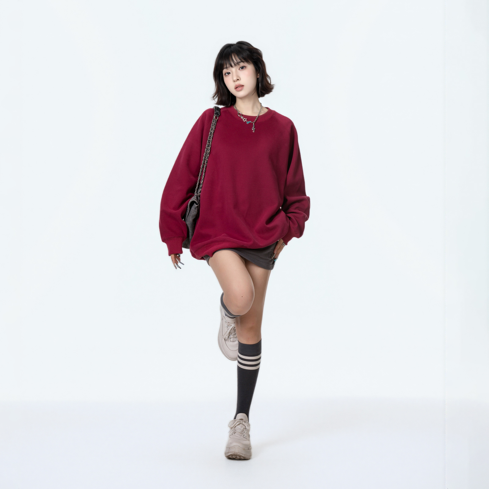 きれいめカジュアル ゆったりシルエット 上質感スウェット