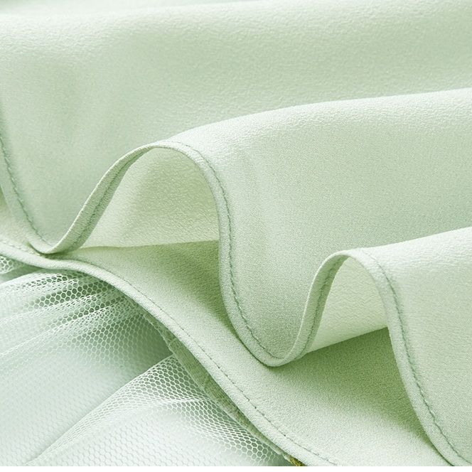 きれいめカジュアル 小花柄レース ふんわり袖ワンピース