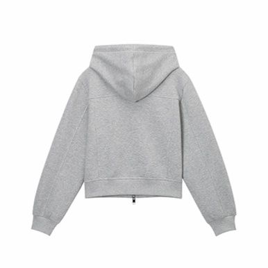 きれいめカジュアル シンプル洗練フードジップパーカー