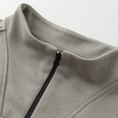 きれいめカジュアル ハーフジップスタンドカラースエット