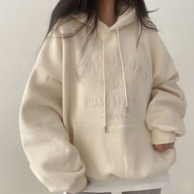 レディーススウェットパーカー 春秋冬 薄手 立体刺繍 ゆったりきれいめ 香港風 おしゃれ 大人カジュアル シンプル 長袖トップス