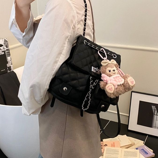 きれいめカジュアル レディース キルティング リュック チェーンバッグ 韓国風 通勤 ショルダー 2WAY