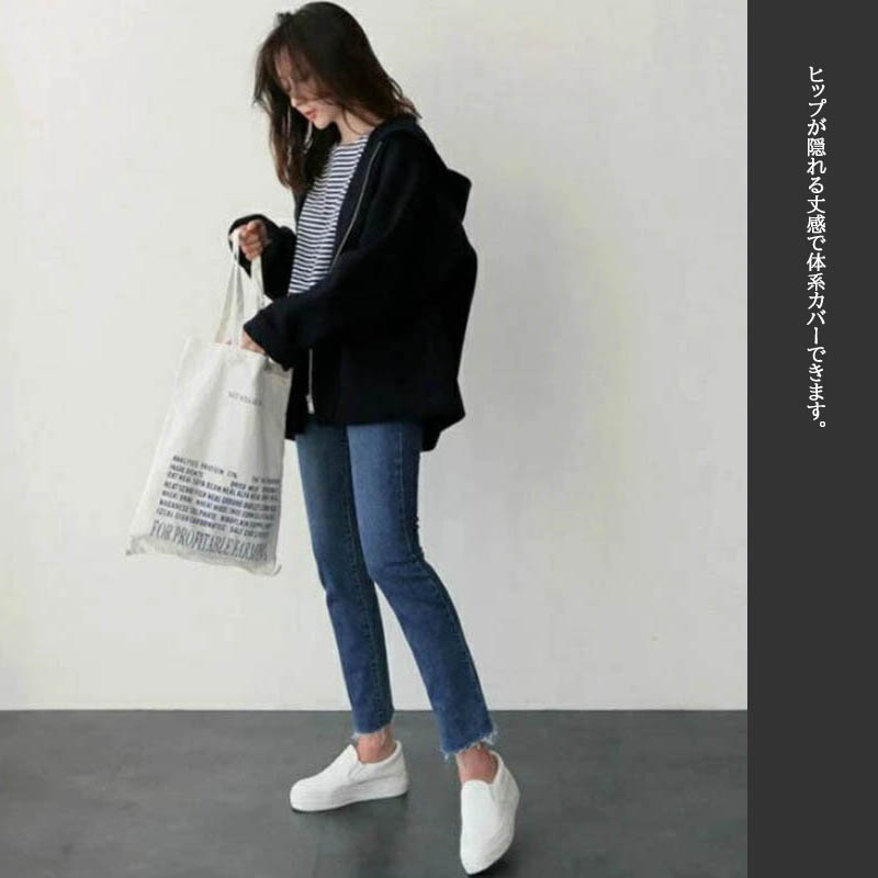 きれいめカジュアル 女性用フード付きショート丈パーカーコート秋冬防寒上着